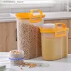 Food Jars Canisters Rainproof food dispenser sealed storage box for bulk insect proof rice barrels canned kitchen snacks pasta and sake containersL24326