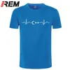 Men's T Shirts Programming Heartbeat C Lauguage Hacker Shirt Science Programmer Jave Men Summer Short Sleeve Cotton Tshirt Unique Tops &