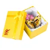 Esculturas QIFU presente borboleta e flores rosa artesanato caixa de bugigangas para decoração de casa