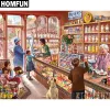 Stitch Homfun Full Square/Cround Drile 5d Diy Diamond Painting "Candy Store" 3D вышивка Cross Stitch 5D Decor A00785