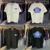 メンズTシャツ24SS新しいモータースポーツレタープリントトップTブラック女性男性特大のTシャツ最高品質タグT240325