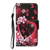 Flip Leather Card Slot Stand Holder Cases Butterfly Wolf Cat Flower Mandala Butterfly Tiger Bow Wallet For iPhone 15 14 13 12 11 Pro Max XR XS X 8 7 Plus