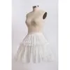 Misshow Lolita Lace Edge Skirt Solid White Black Puffy Hoops Petticoat for Party Dance Tutu Short Dress Underskirt