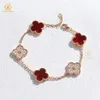 Fine Four Leaf Clover Jewellery Silver Bracelet Charm Bangle Earrings Red Agate Necklace Jewelry Sets