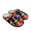 870 Pantoufles Maison Pizza Tour Coton Jeu De Dessin Animé Hommes Femmes Adolescent En Peluche Chambre Casual Garder Au Chaud Chaussures Sur Mesure Pantoufle 5