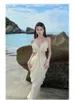 Abiti casual Godness Seaside Dress Donna Estate Stupendo cut-out Vita lunga Sirena Sexy Fairy Beach Bianco Boho Vestido Femme