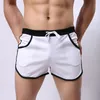 męskie szorty na deskę seksowne plażę bermudzkie nosić morze krótkie męskie szorty gimnastyczne Szybkie suche joggery dresowe spodnie fitn szorty x9zi#