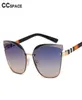 49123 Cat Eye Frameless Stripe Occhiali da sole di lusso Uomo Donna Fashion Shades UV400 Occhiali vintage8448783