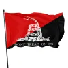 Accessoires Don't Tread on Me Gadsden Vlag Levendige Kleur Geel Dubbel Gestikt Tea Party Vlagbanners met Messing Ringetjes Festival Home Decor