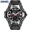 Smael New Fashion Dual Time Led Digital Watch Men Waterproof Chronograph Casual Mens Sport Quartz Watches Saat Relogio Masculino 2228p