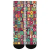 Chaussettes gothiques avec lettres abstraites pour femmes et hommes, bas imprimés Graffiti, doux et doux, Sports de plein air, Design antidérapant, cadeau