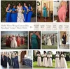 Nouvelles robes de demoiselle d'honneur variables portant des manières de qualité supérieure A-ligne sans manches vin rouge poussiéreux bleu marine demoiselle d'honneur robes de mariage invité porte CPA2000