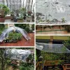 Filets 0.35mm 99.9% Transparent PVC bâche balcon étanche clôture filet tissu bâche clair imperméable à la pluie jardin plantes succulentes couverture