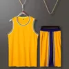 Summer Basketball Jersey Set for Men Children Quick Torkning av andningssklubb Professionell Sport Uniform Big 240312