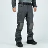 Pro Pantical Pants Mens Outdoor Cargo Cargo Aggers RipStop Multi-Pocket Knee Protects Combat Combat P40 Airsoft J1CQ#