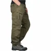 2023 Мужские брюки-карго Тактические комбинезоны с несколькими карманами Мужские боевые брюки Свободные брюки Армейские военные рабочие прямые брюки m5rZ #