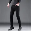 Klasyczne Busin Casual Dżinsy Mężczyźni 2023 NOWOŚĆ FI Black Slim Elast Elaste Dżinsowe spodnie Mężczyzna wysokiej jakości luksusowe spodnie Mężczyźni Ubranie B47F#