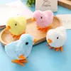 2024 Vendita calda all'ingrosso Pet Cat Toys Saltando Camminando Saltando Cartoon Peluche Pollo Clockwork Cat Interative Giocando Toy Wind Up Chick Kitten Supplies