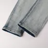 Hombres Bandana Paisley Imprimir Parche Denim Jeans Streetwear Flaco Tapered Stretch Pantalones Light Blue Ripped Distred Pantalones O1k4 #