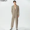 2023 MĘŻCZYZN SUPSUIT SIONT Kolor Lap Lg Lux Fi Rompers Men Streetwear Oversize swobodne kombinezony S-5xl Inderun 7 H6ci#