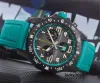 Top Luxus Designer Herrenuhr BREI Quarz Endurance Pro Avenger Chronograph 44mm Multifunktions mehrere Farben Gummi Herrenuhren Glas Armbanduhren A99
