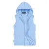 2023 Verão Mens Hoodie Casaco Colete Fi Casal Sleevel Colete Casual Hood Jacket para Homens J8Xk #