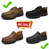 New selling leather shoes men genuine loafers casual leather shoes GAI high Quality 2024 middle-aged waterproof Business comfortable lightweight brown soft 2024