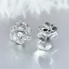 Kolczyki stadniskie Cubic Zirconia Camellia luksusowe małe kolę dla kobiet mosiężne hipoalergiczne markę biżuterii Z400