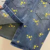 Designer rok Damesjurk merkrokken mode-logo Zomervrouw denimjurken met hoge taille dames reizen Gele bloem borduurdecoratie 26 maart