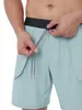Homens leves Shorts Patchwork Cordão Cintura Elástica Quick Dry Joelho LG Gym Shorts Homens Treino Casual com Pacotes 41xv #