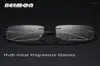 Solglasögon Belmon Multifocal Progressive Reading Glasses Män Kvinnor Rimless Presbyopic Male Diopter Gueglasses 1015202534550389