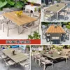 Mobilier de camping Tables et chaises d'extérieur Jardins de cour Terrasses en bois en plastique Balcons Loisirs créatifs nordiques Ratt tissé