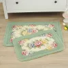 Tapis Tapis de salle de bain avec impression de fleurs romantiques, 1 pièce, tapis de bain à fond antidérapant en PVC, tapis dans les toilettes alfombra