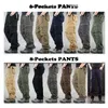 Multi Pockets Mens Cargo Pants Wojskowy Cott Cott Khaki Straight Casualne spodnie dla mężczyzn Pantal Militaire Homme t3pm#