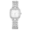 Fashionable Square Diamond Inlaid Digital Bracelet and Women's Watches for Students