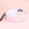 Esteiras de madeira gato balanço cama de balanço lavável pet macio pelúcia casa gatinho dormir rede esteira berço do gato camas pequeno cão cama m6106