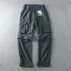 Pantalon cargo d'été pour hommes Pantalon à double usage à séchage rapide Taille élastique Pieds détachables Lâche Droite Pantalon Lg imperméable V3nx #