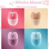 Souris Kawaii Bluetooth souris sans fil USB optique mignon rose souris Mini double Mode silencieux souris de jeu pour ordinateur portable PC ordinateur Gamer fille