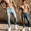 Mäns fi mager jeans pojkar klassisk elastisk stuga smala jeans män strech denim byxor av hög kvalitet svart casual manskläder f23u#