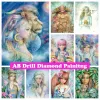 Stitch Cartoon Girl Ab Derceaux Diamond Rhingestone Peinture Cross Crost Stitch Fantasy Fairy Animal Picture