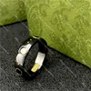 Little Bee Band Rings Planet Ceramic Ring for Lovers Black White Ceramic Rings Daily Outfit Wedding Accessories With Box