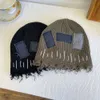 Instagram Internet Beroemdheid gescheurde bontrand patchwork wollen hoed dames in de winter, Koreaanse versie voor warmte, gepersonaliseerde koude hoed, trendy mannen, straat hiphop