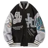 Hommes Femmes Lettre Broderie Varsity Vestes Japonais Mince Surdimensionné Printemps Automne Baseball Veste Manteau Hip Hop Harajuku College c4EW #