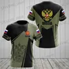 Camisetas para hombre Impresión de la bandera rusa para hombre nueva camisa de cuello redondo de corte corto para hombre camiseta deportiva ropa de gran tamaño fresca T240325