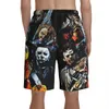 Hellraiser Board Shorts شخصيات الرعب شخصيات الذكور مريحة الشاطئ شورت Trenky Custom بالإضافة إلى حجم السباحة الحجم B2LC#