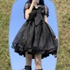 Franse eerste liefde melk zoete rok klein en taille strak lopende prinses pluizig jurk schattig meisje in de zomer