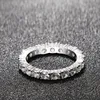 Band Rings 2020 Luxury Brand Jewelry White Set Cubic Zirconia Unique Shape Ring Suitable for Womens Wedding and Engagement Size J240326