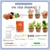 Stickning Kaobuy oavslutat materialpaket Succulent Plant Stick Tool Sticket Crochet Hook för nybörjare med StepbyStep -instruktioner