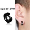 Hoop Huggie 1 neuer, unlackierter Ohrring-Clip-Ohrring aus Edelstahl, geeignet für Männer/Frauen, Punk-Schwarz, perforierte gefälschte Ohrringe, Schmuckgeschenke 240326