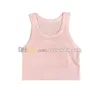 Haut court de gymnastique pour femmes, lettres Jacquard, gilet col rond tricoté, débardeurs de Yoga, t-shirts